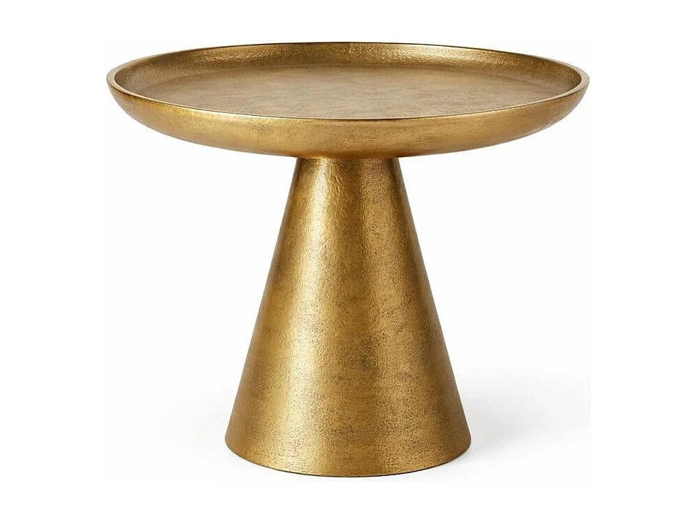 Bout de canapé doré en aluminium 50 cm KANO