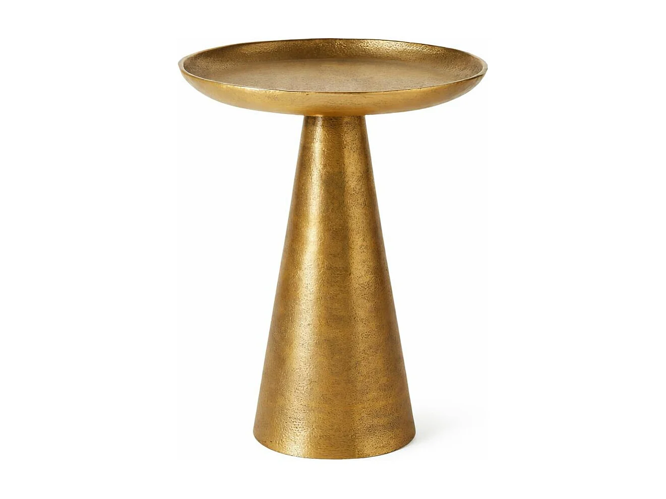 Bout de canapé doré en aluminium 40 cm KANO