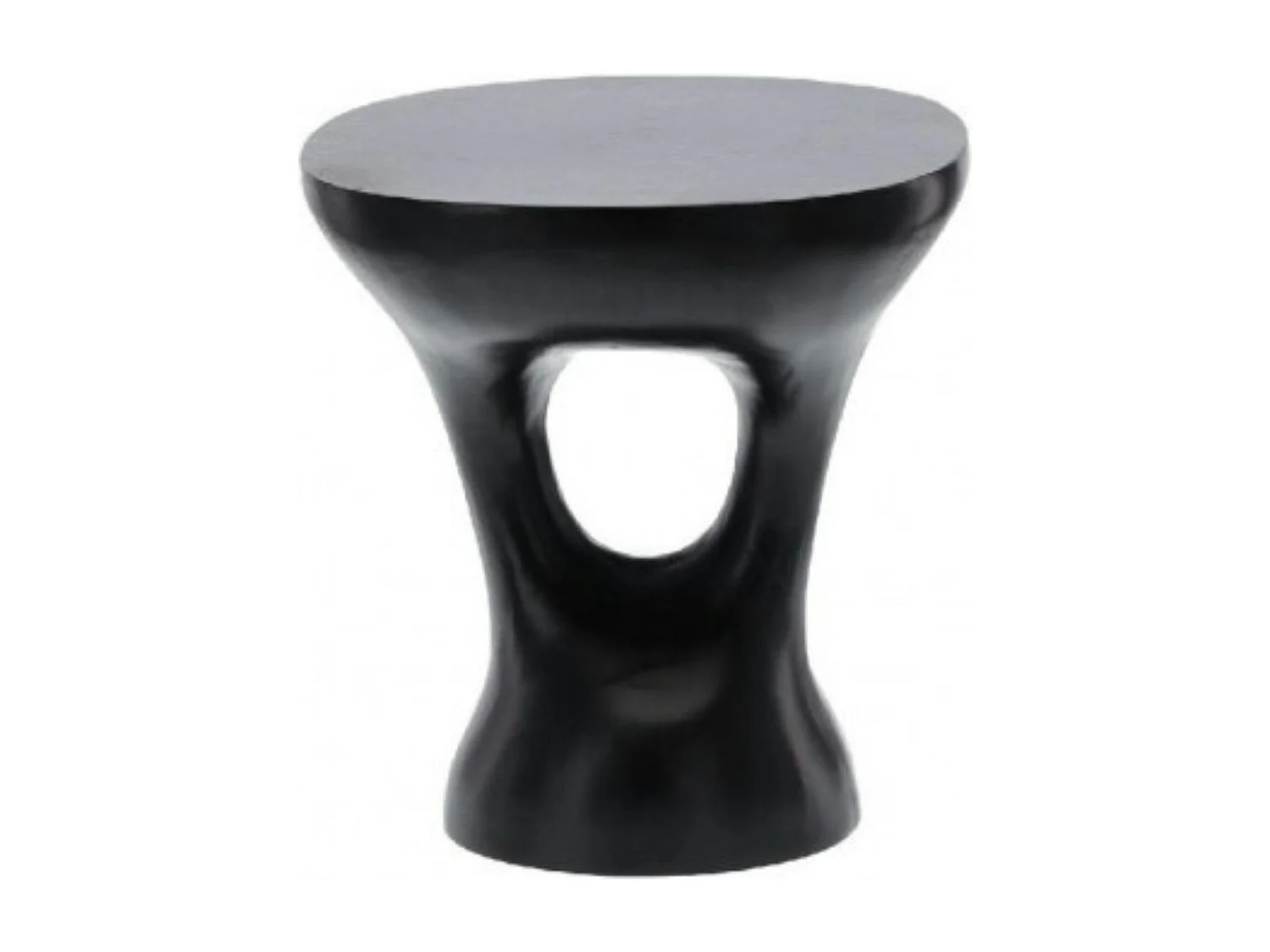 Bout de canapé noir à design sculptural KANO