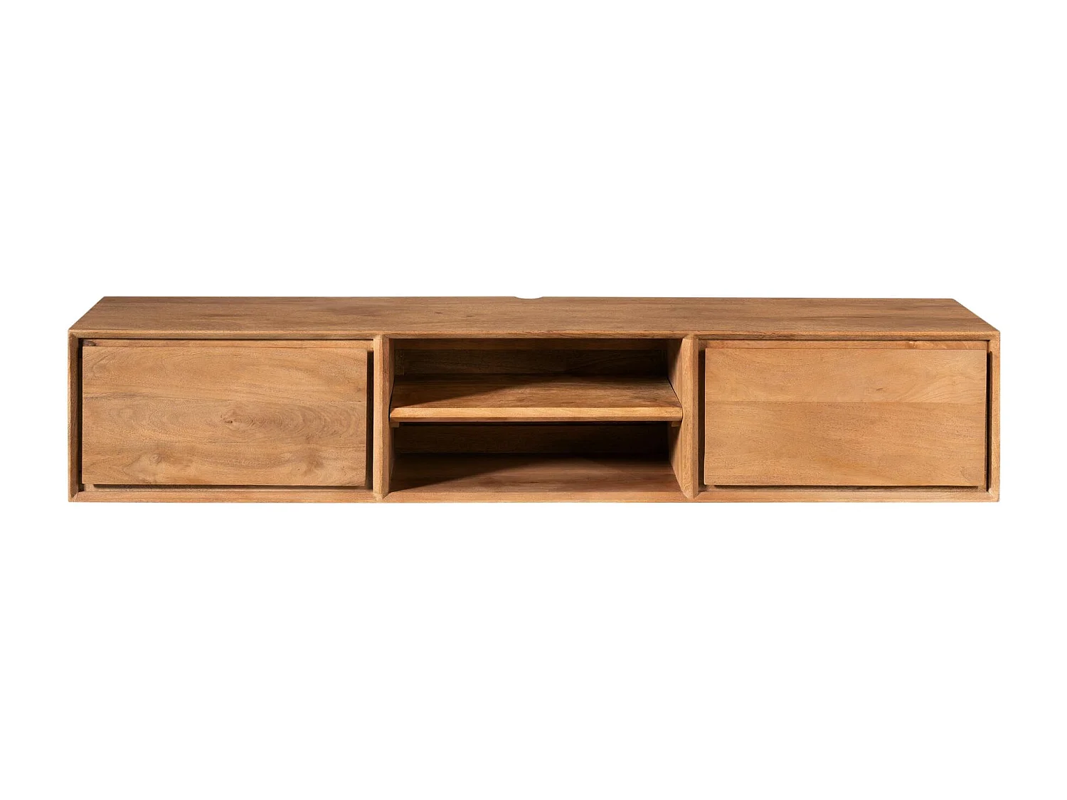 Meuble TV suspendu en bois 2 tiroirs 1 niche AERA