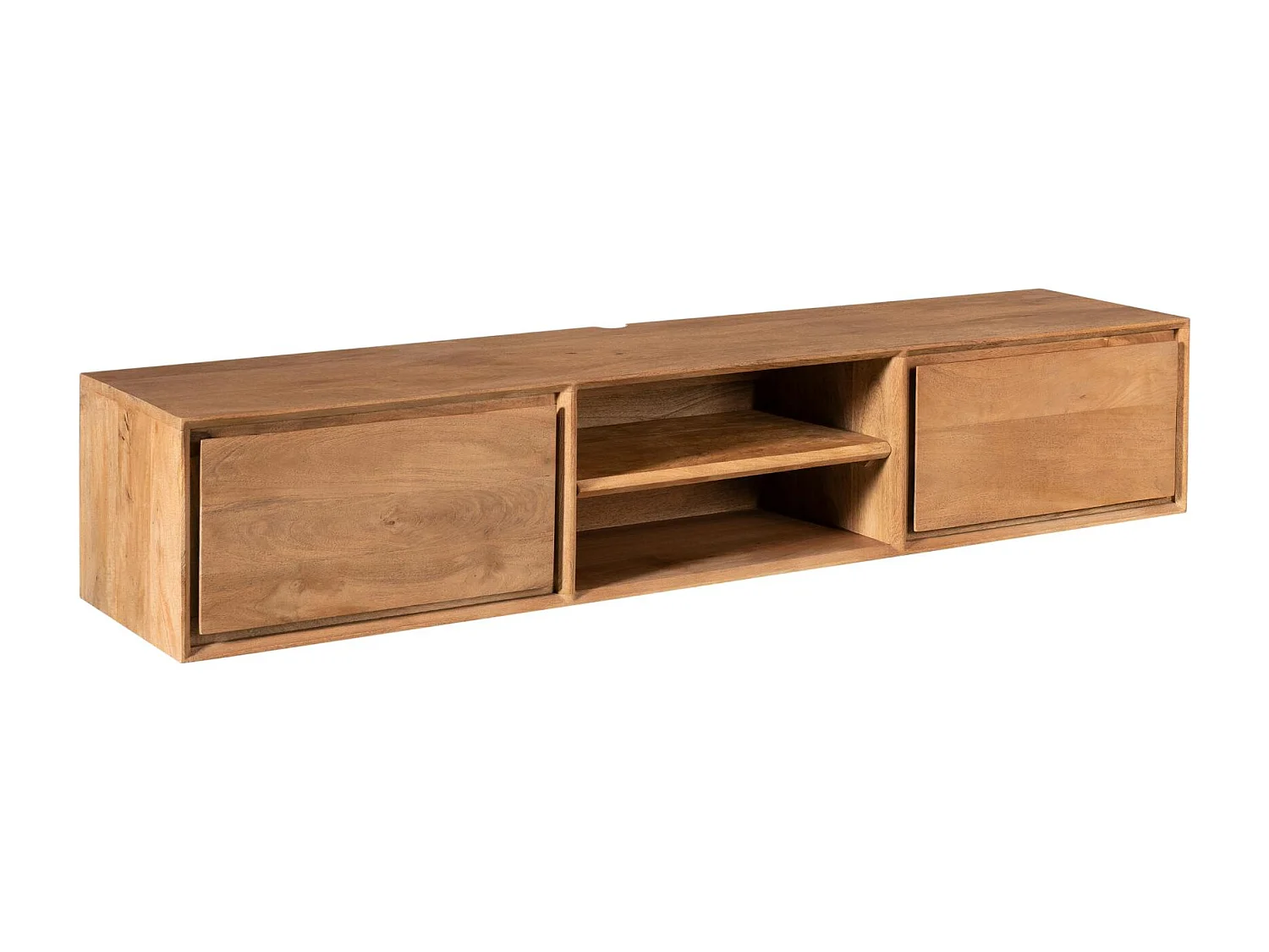 Meuble TV suspendu en bois 2 tiroirs 1 niche AERA
