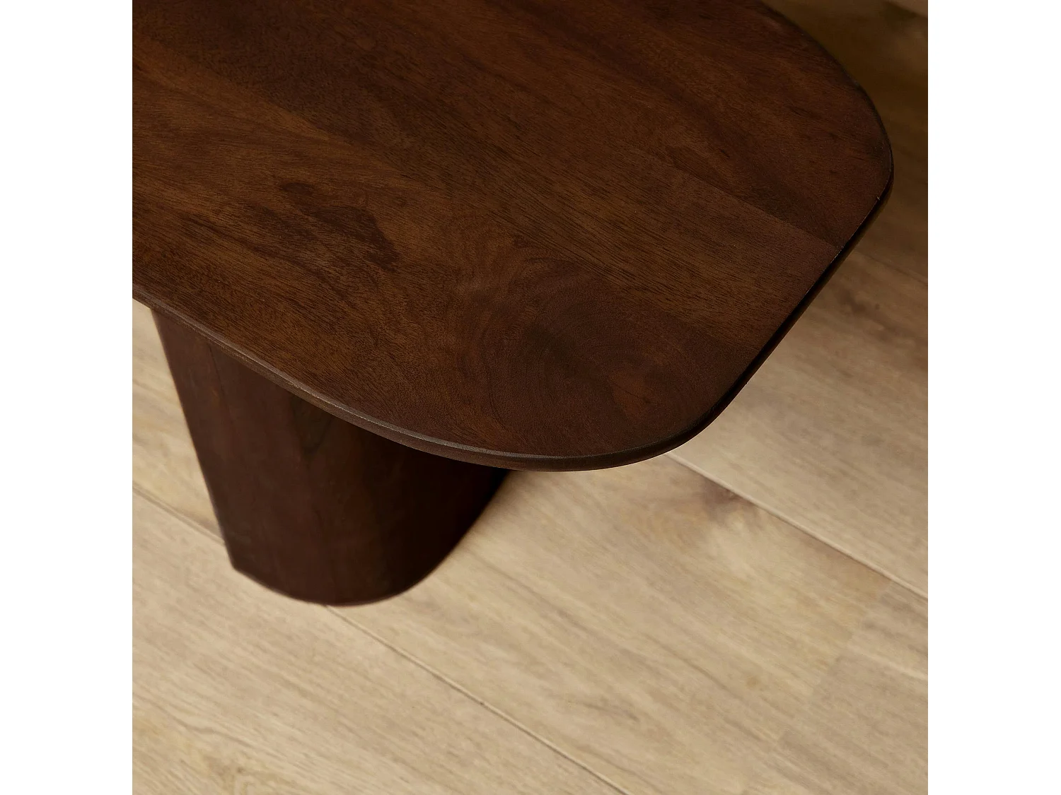 Banc de salle à manger bois foncé pieds courbes 280 cm ALMA