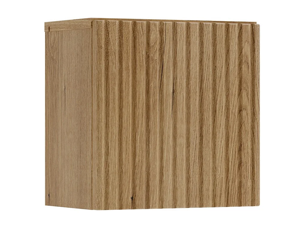 Cube de rangement salle de bain VANO 30 cm chêne suspendu avec porte