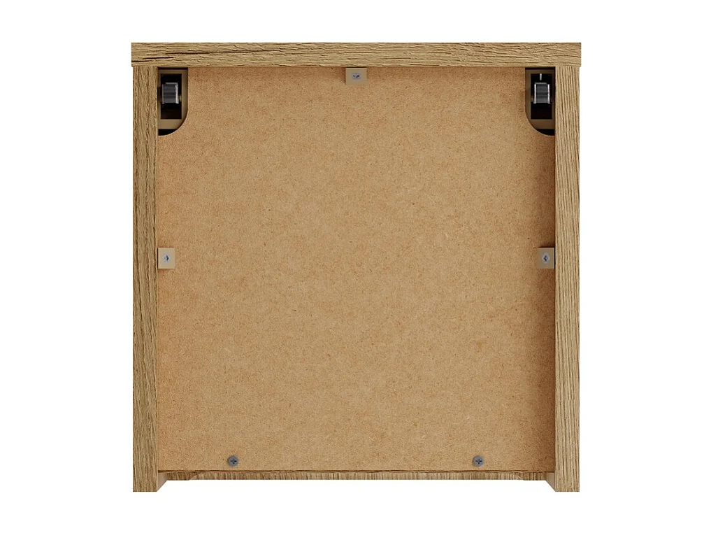 Cube de rangement salle de bain VANO 30 cm chêne suspendu avec porte