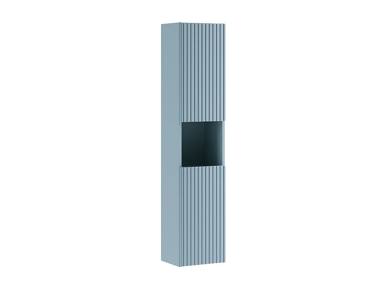 Colonne de salle de bain VANO 140 cm bleu denim 2 portes suspendue