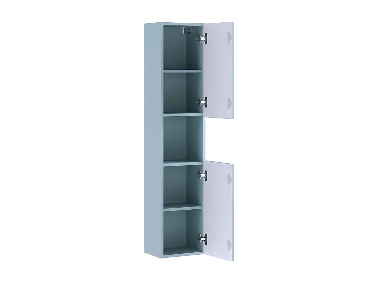 Colonne de salle de bain VANO 140 cm bleu denim 2 portes suspendue