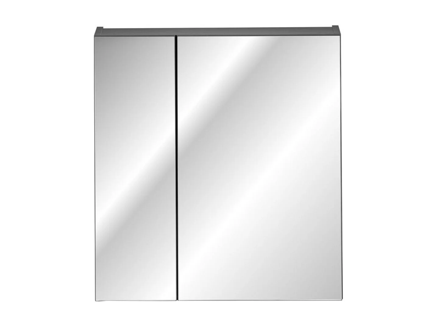 Meuble de rangement VANTA 60 cm noir – Caisson suspendu avec portes battantes et miroirs