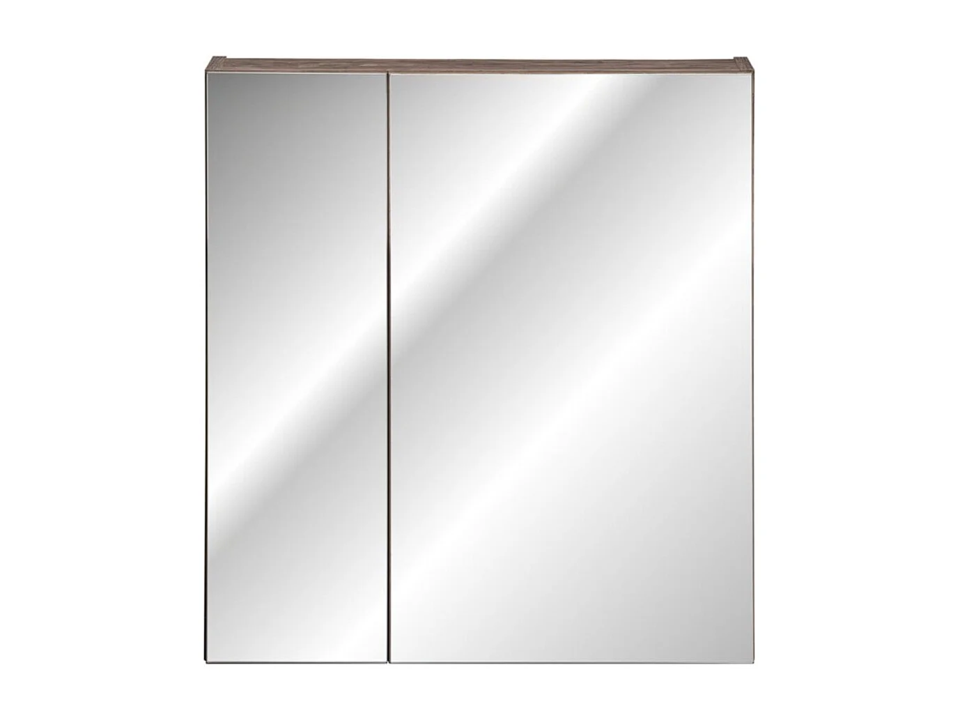 Meuble de rangement VANTA chêne foncé 60cm – Module mural avec porte en miroirs