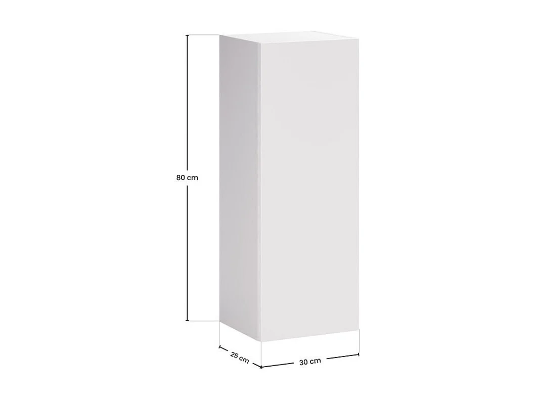 Demi colonne salle de bain OSTER 80 cm blanc mat 1 porte suspendue