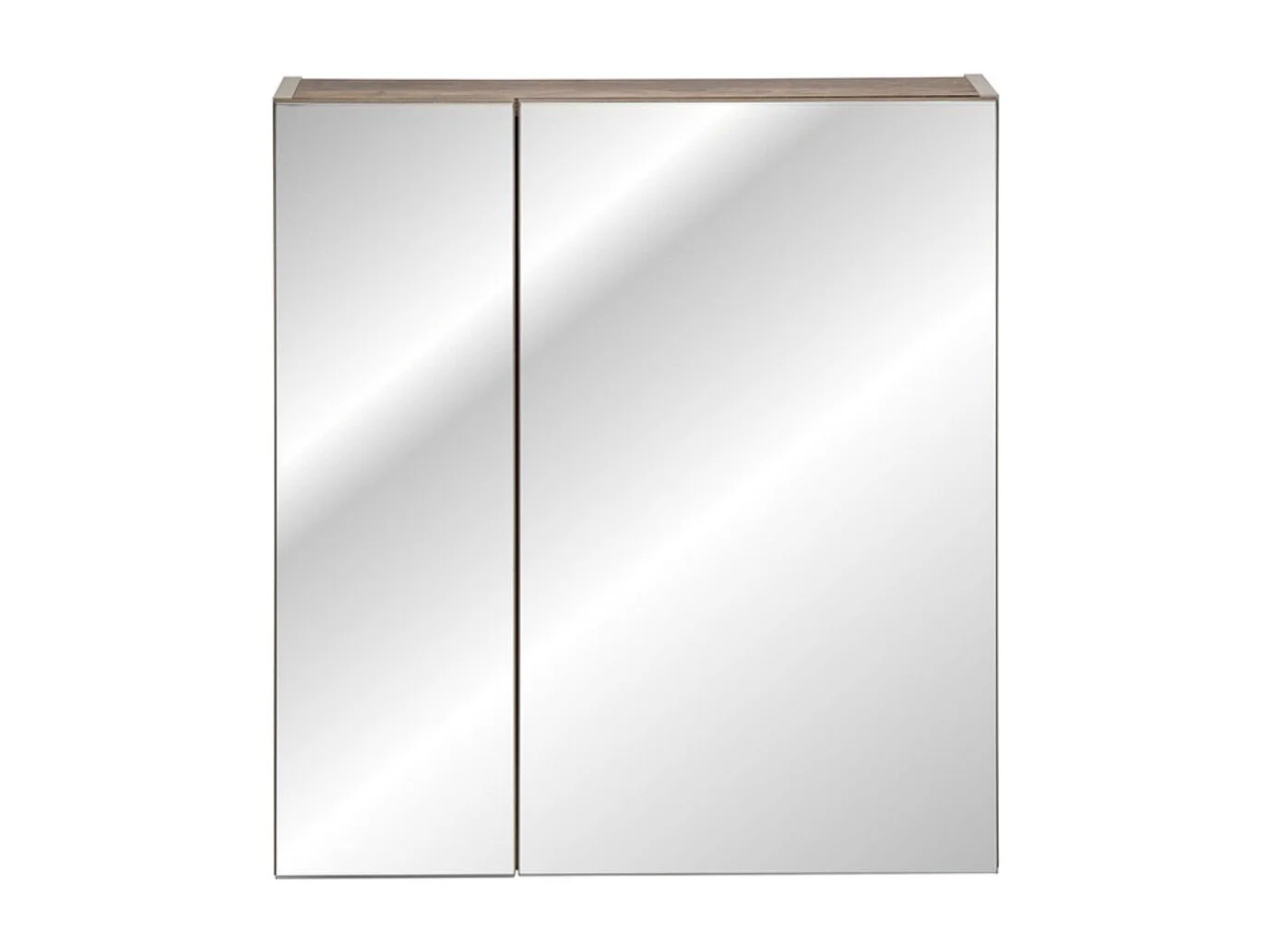 Mobile da bagno color tortora con specchi – 60 cm – 1 porta + ripiani