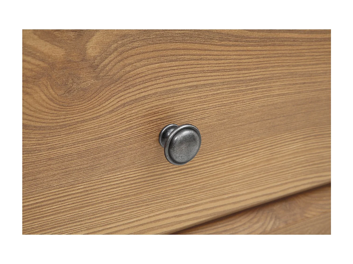 Commode chiffonier à 4 tiroirs fermeture soft-close coloris Mélèze doré - Longueur 72 x Profondeur 47 x Hauteur 116 cm