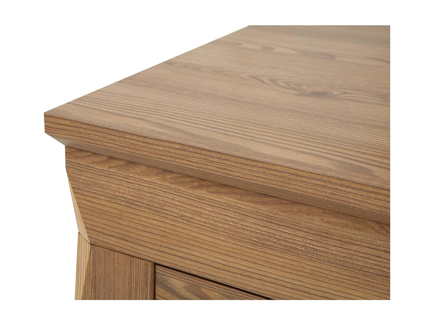 Commode chiffonier à 4 tiroirs fermeture soft-close coloris Mélèze doré - Longueur 72 x Profondeur 47 x Hauteur 116 cm