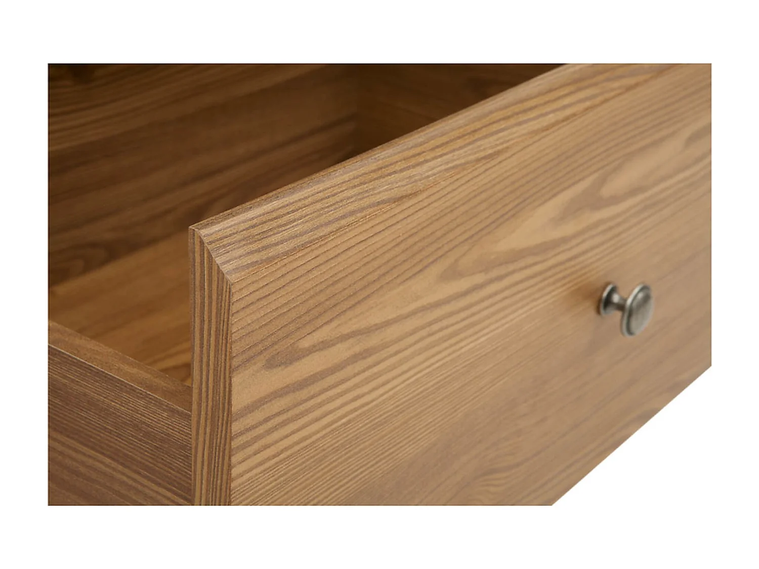 Commode chiffonier à 4 tiroirs fermeture soft-close coloris Mélèze doré - Longueur 72 x Profondeur 47 x Hauteur 116 cm