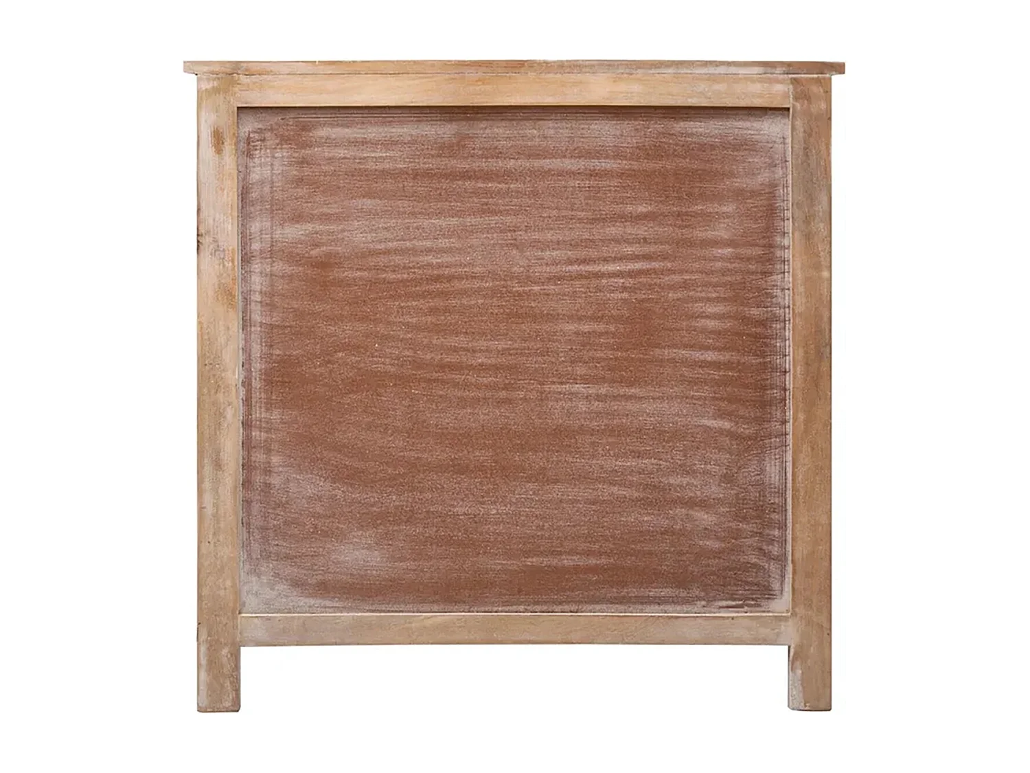 Commode 3 tiroirs en bois de manguier marron - Longueur 79,5 x Profondeur 40 x Hauteur 80,5 cm