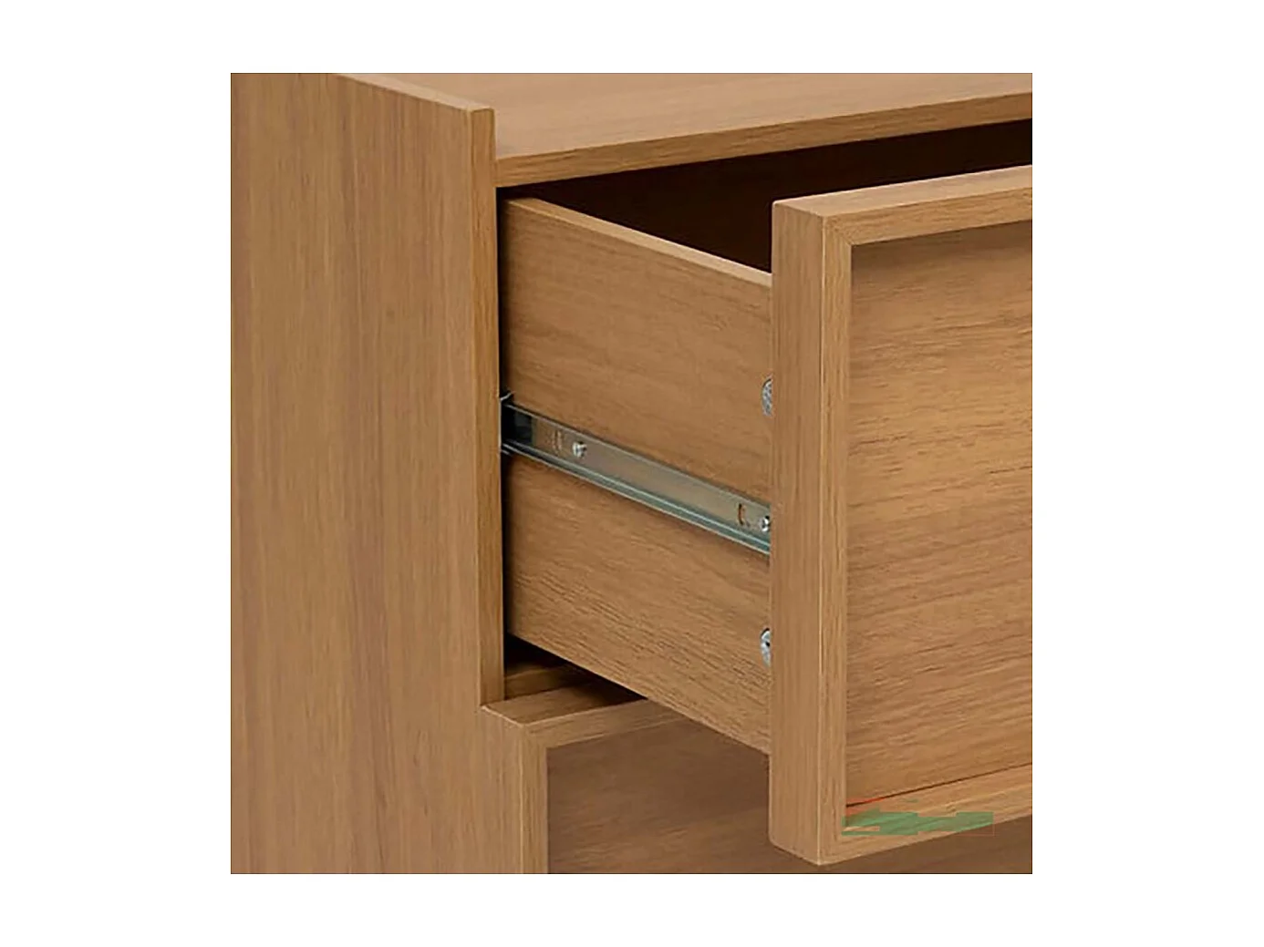 Commode meuble de rangement à 3 tiroirs, coloris marron - Longueur 80 x Profondeur 48 x Hauteur 78 cm