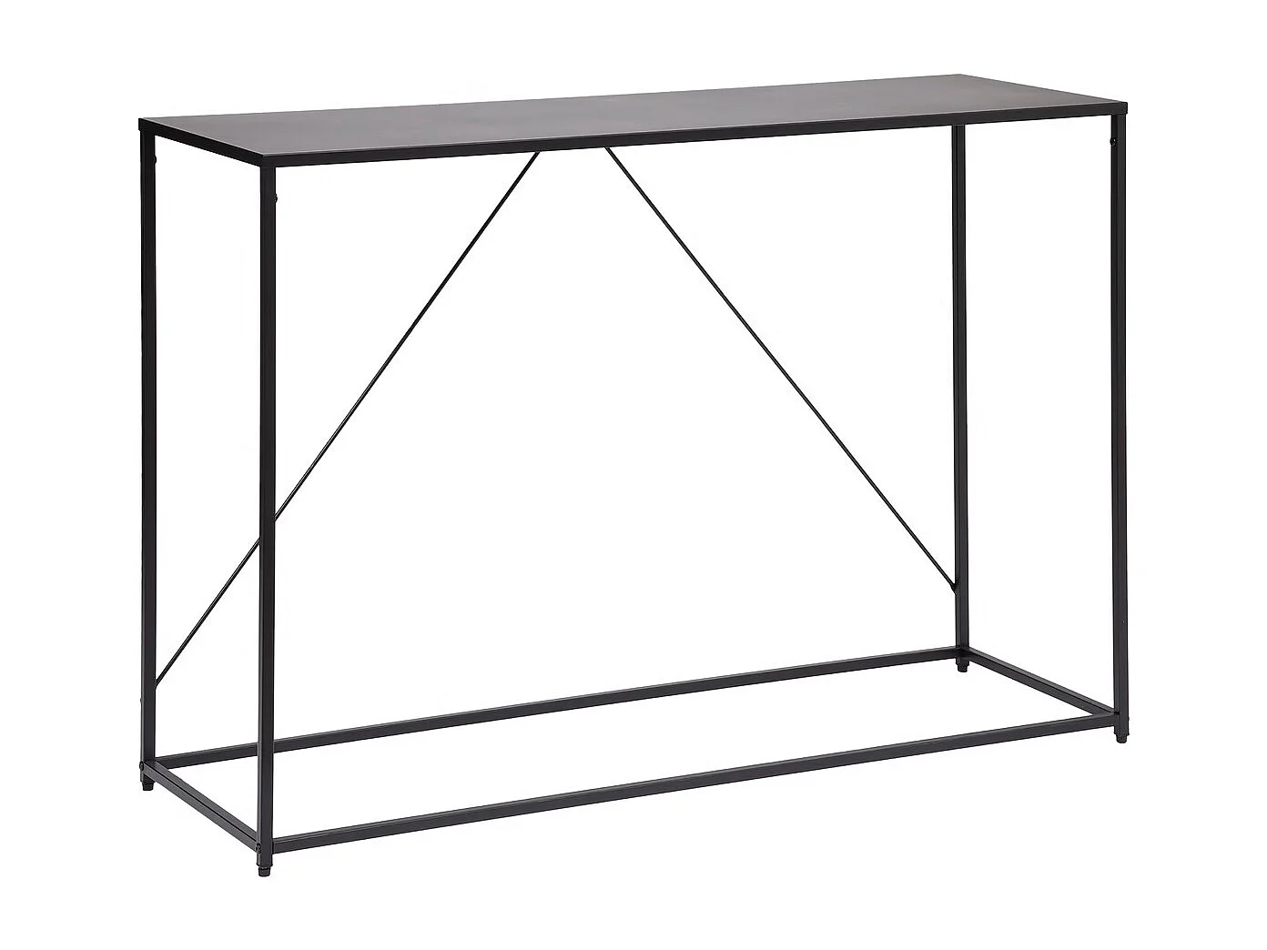Table console en métal noir - Longueur 120 x Profondeur 40 x Hauteur 85 cm