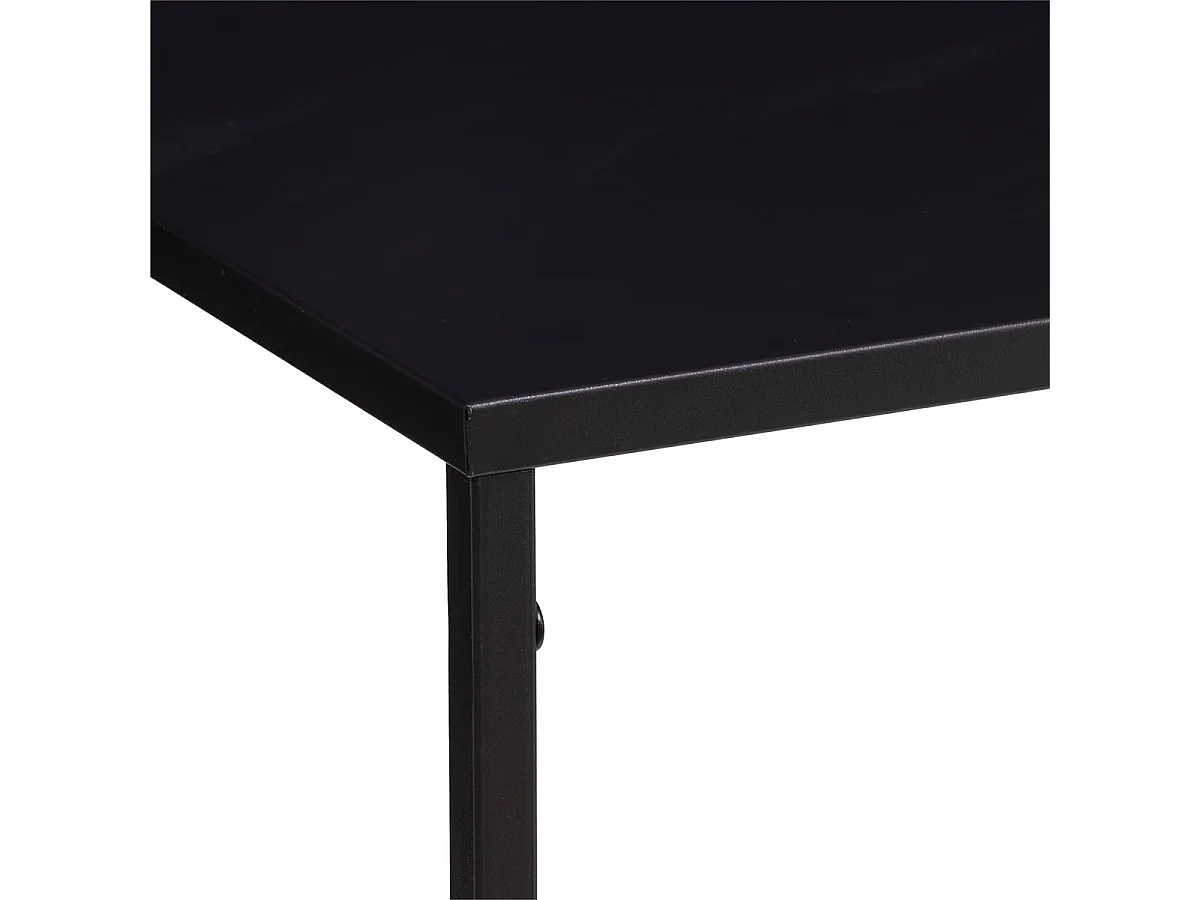 Table console en métal noir - Longueur 120 x Profondeur 40 x Hauteur 85 cm