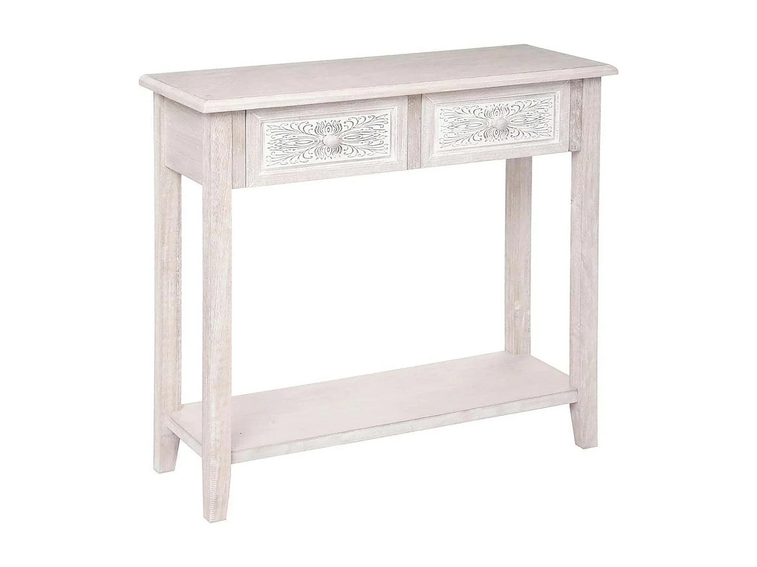 Table meuble d'entrée Console 2 tiroirs - Longueur 80 x largeur 30 x Hauteur 80 cm