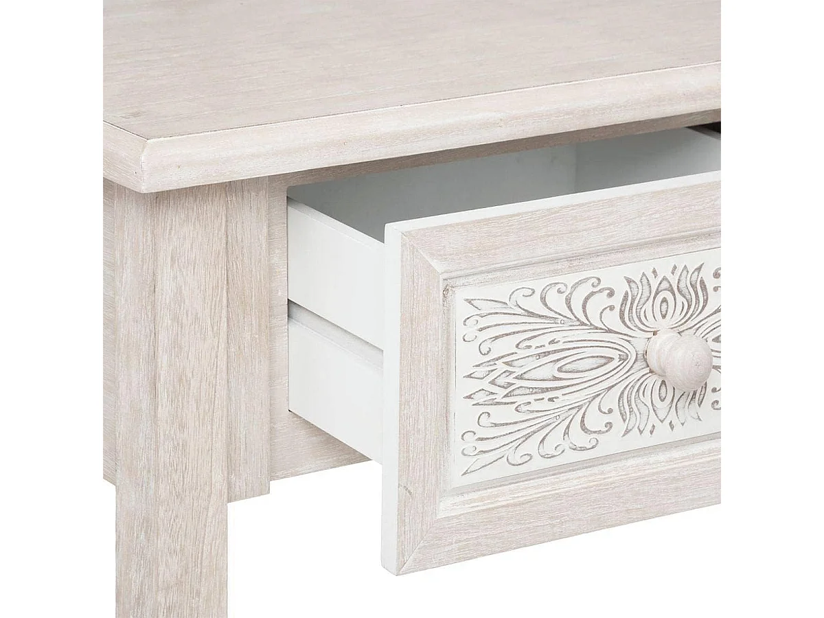 Table meuble d'entrée Console 2 tiroirs - Longueur 80 x largeur 30 x Hauteur 80 cm