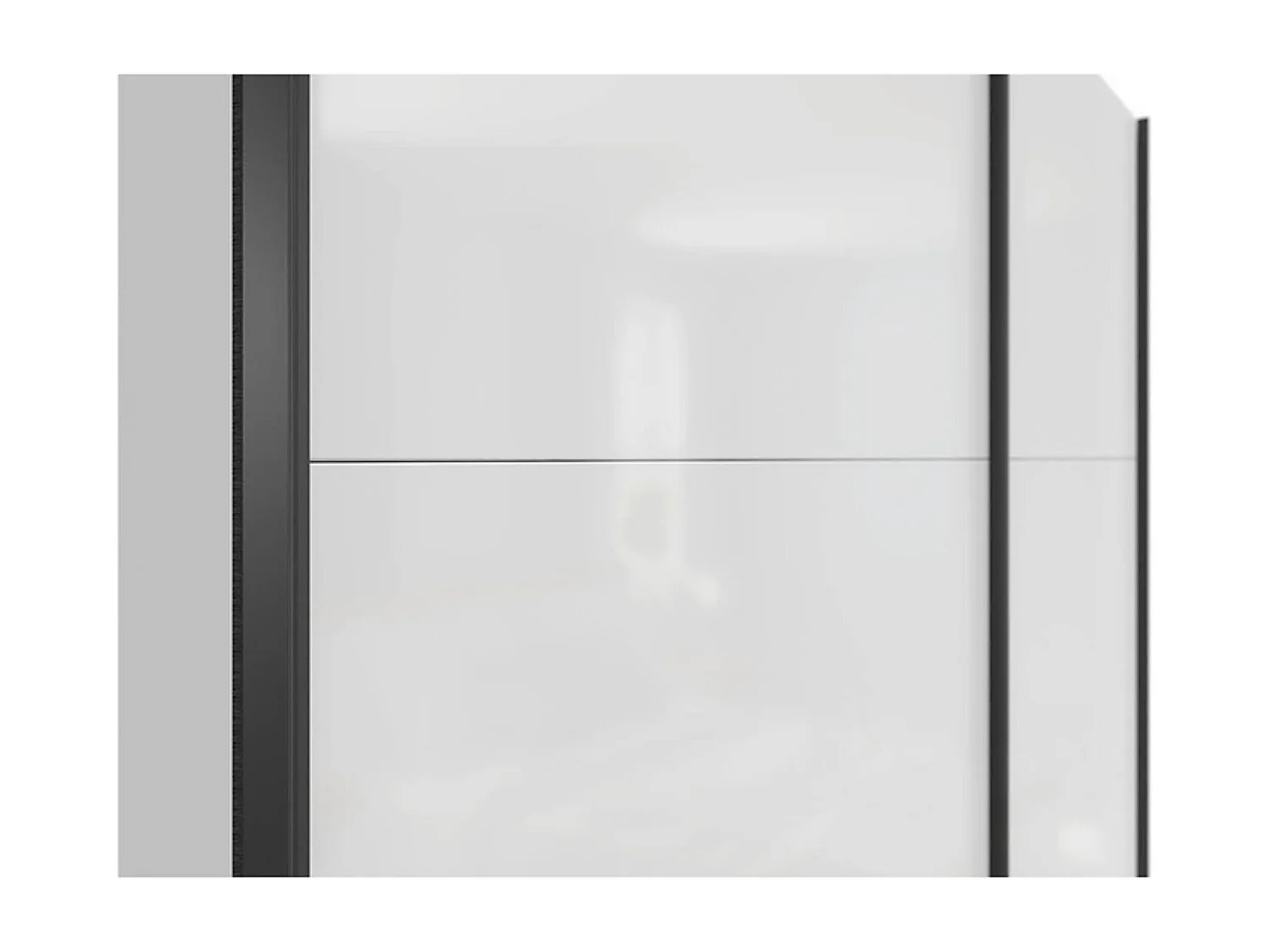Armoire à 2 portes coulissante coloris Blanc brillant - Longueur 183 x Profondeur 60 x Hauteur 195,5 cm