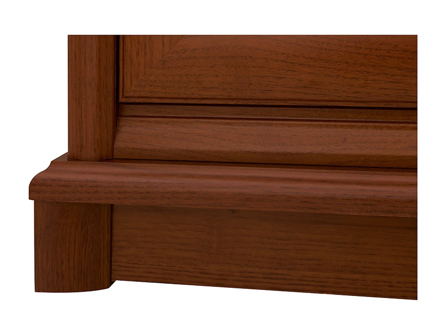 Armoire à deux portes avec tiroir, coloris châtaigne - Longueur 110 x Profondeur 65,5 x Hauteur 204,5 cm