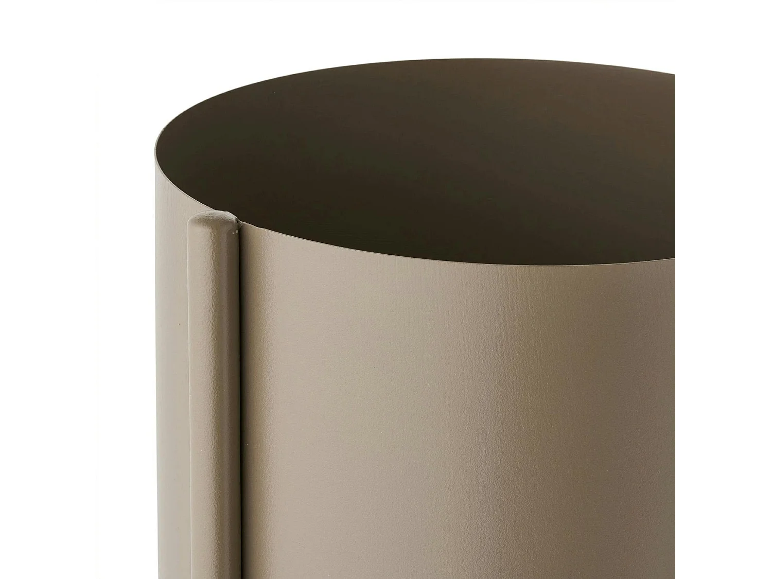Cache-pot haut salon en métal marron, 3 contenants