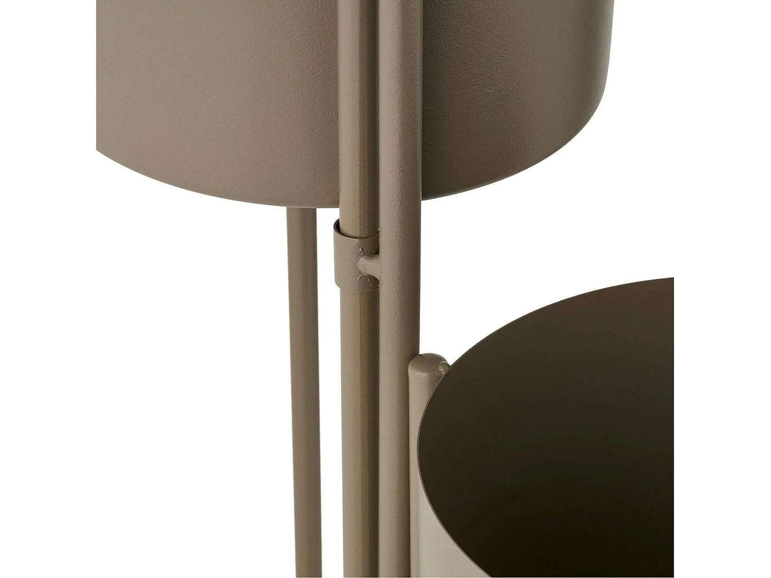 Cache-pot haut salon en métal marron, 3 contenants