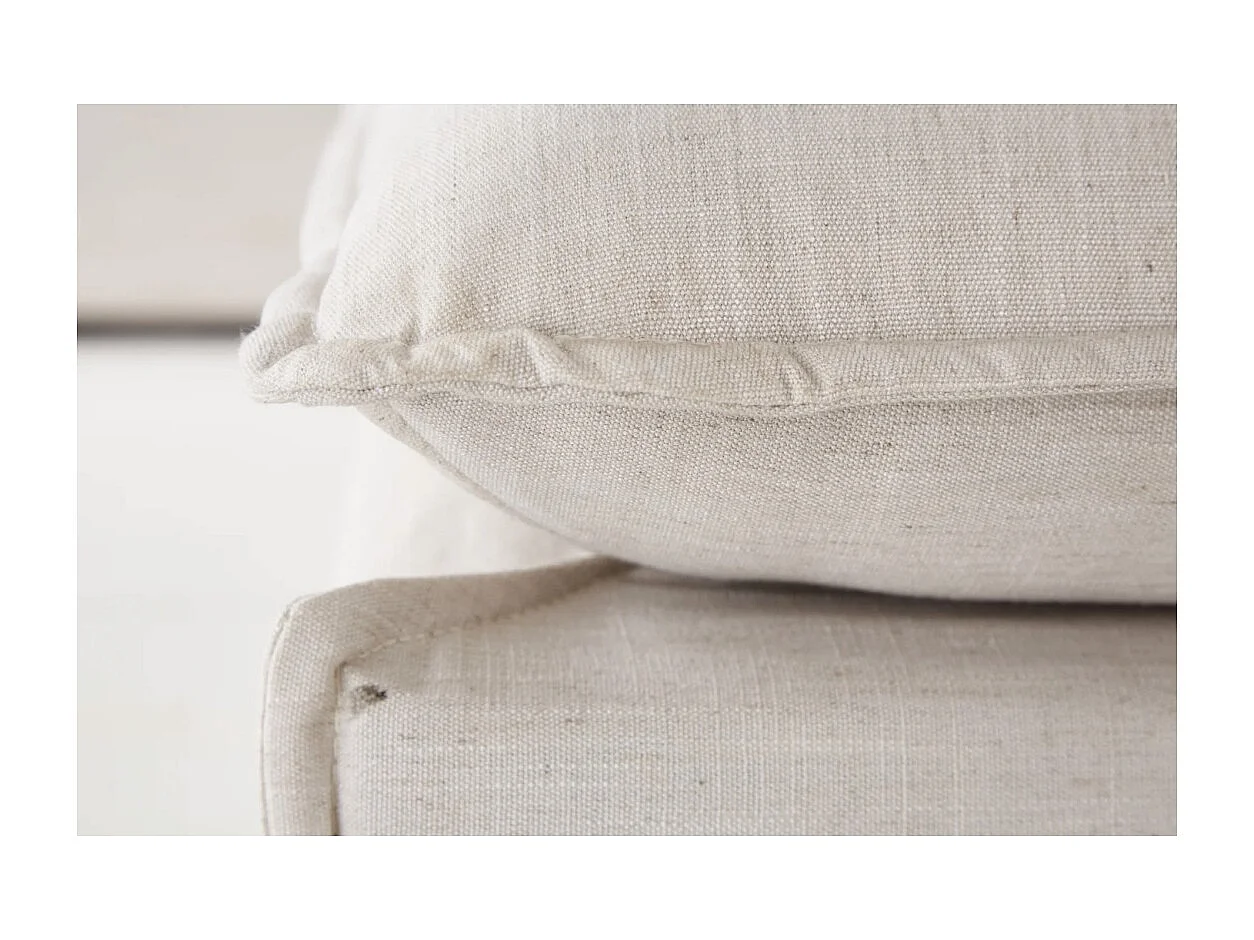 Pouf KALIA – Wit – Matte stof – Hedendaagse poef