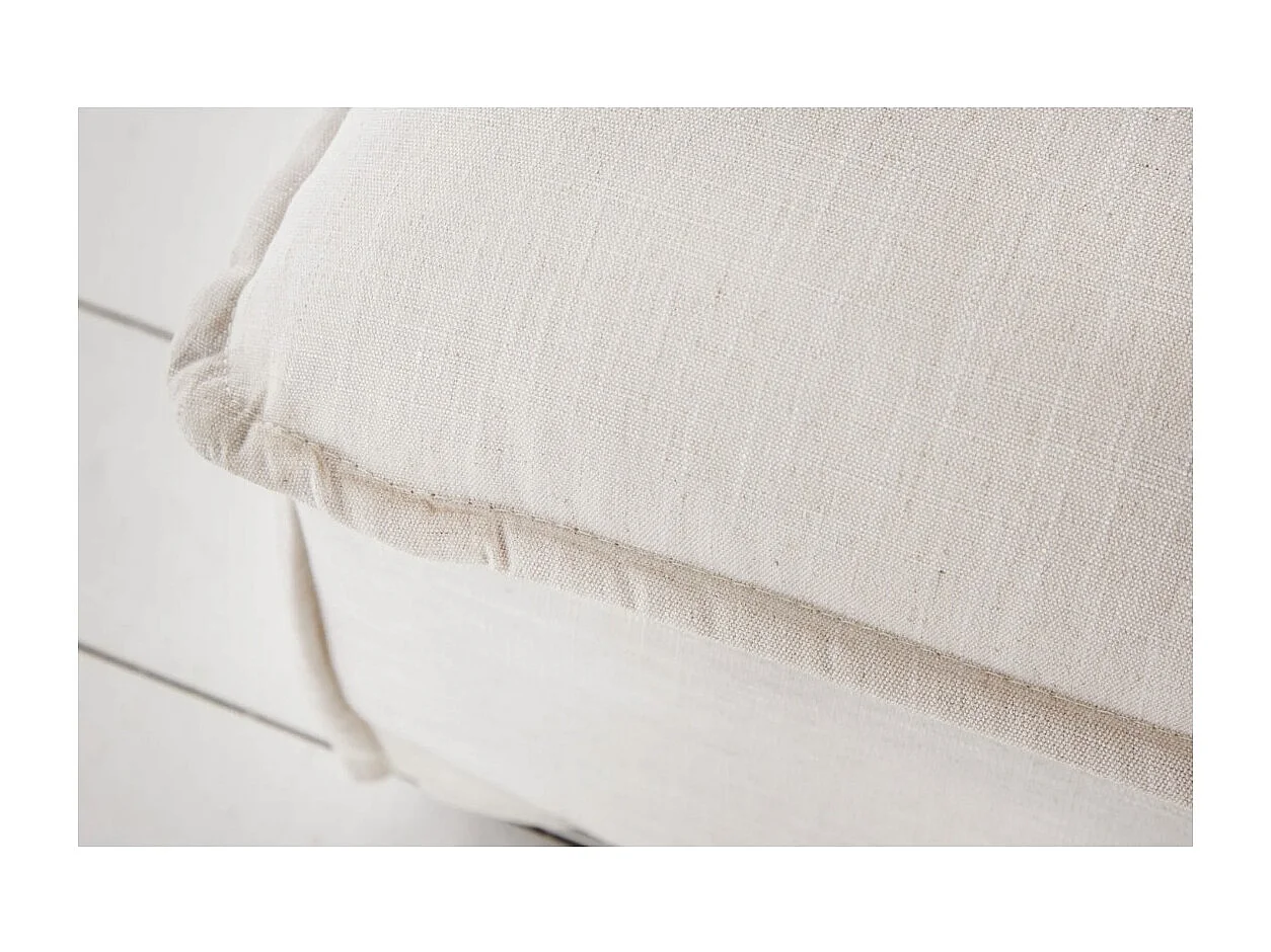 Pouf KALIA – Wit – Matte stof – Hedendaagse poef