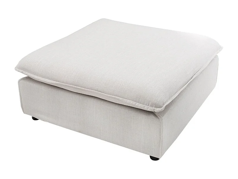 Pouf KALIA – Blanc – Tissu mat – Pouf contemporain