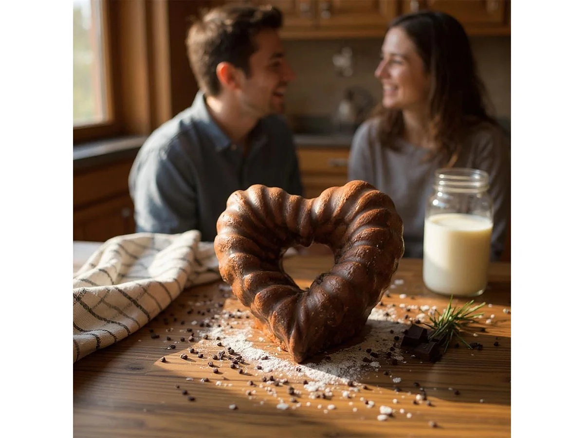 Moule à gâteau en silicone forme coeur 10 parts