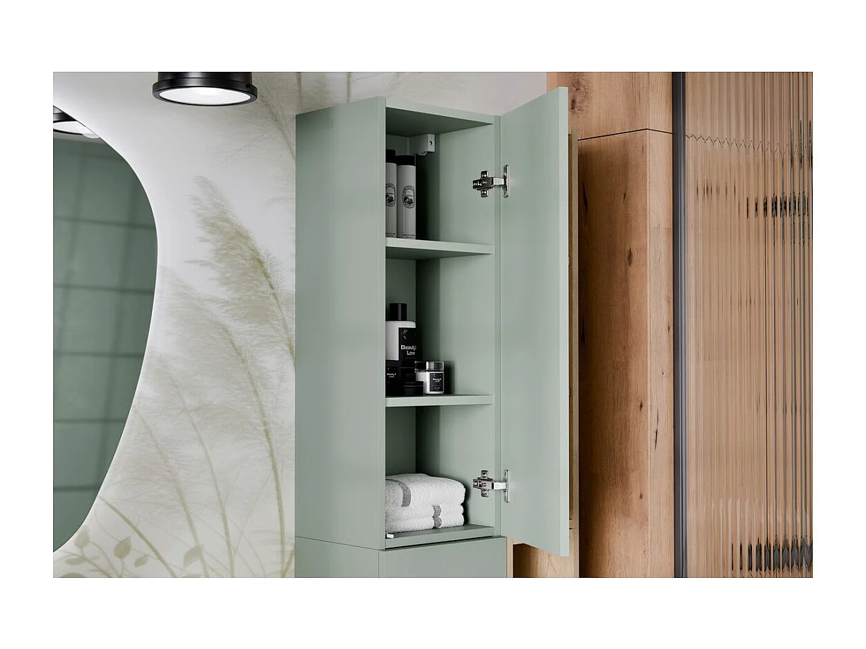 Demi colonne salle de bain OSTER 80 cm vert sauge 1 porte suspendue