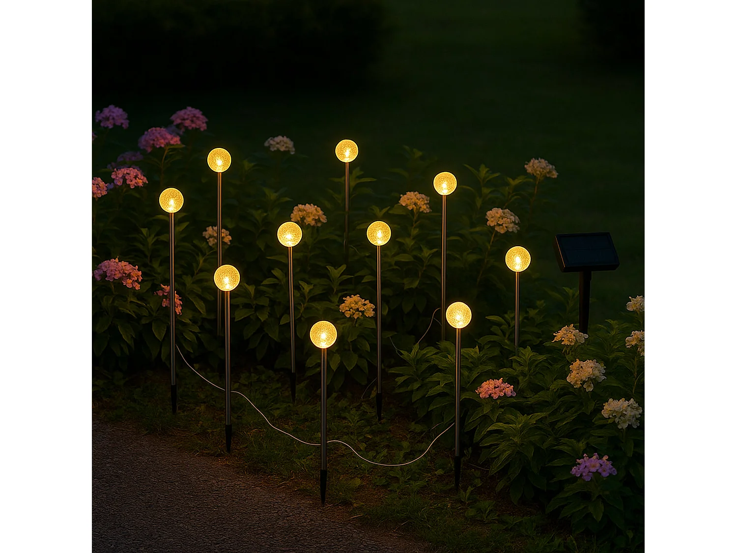 10 mini boules solaire à piquer LOLLY 5M