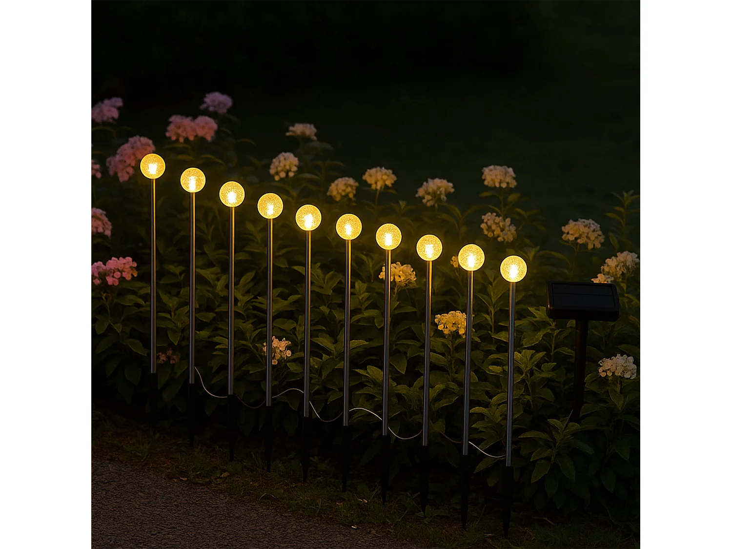 10 mini boules solaire à piquer LOLLY 5M