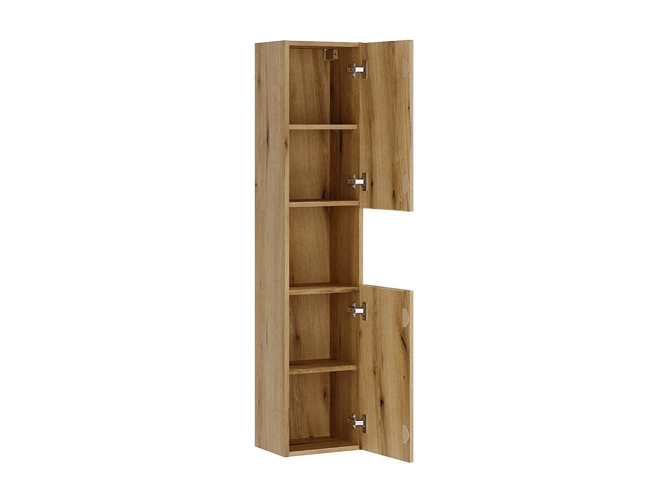 Colonne salle de bain VANO 140 cm chêne suspendue 2 portes