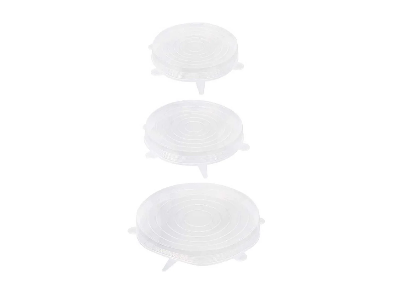 Lot de 3 couvercles flexibles et réutilisables en silicone