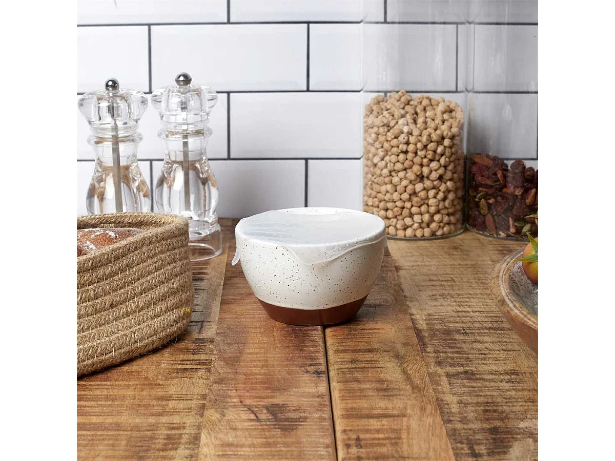 Pack de 3 couvercles en silicone extensibles carrés 3 tailles 9,5 cm - 14 cm - 19 cm