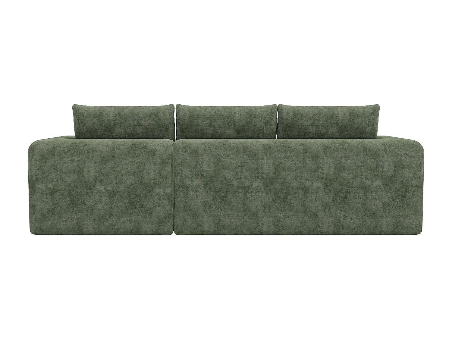 Sofá modular sem estrutura - 244,5 x 136 x 79 cm - combinações livres - não requer montagem - veludo - verde