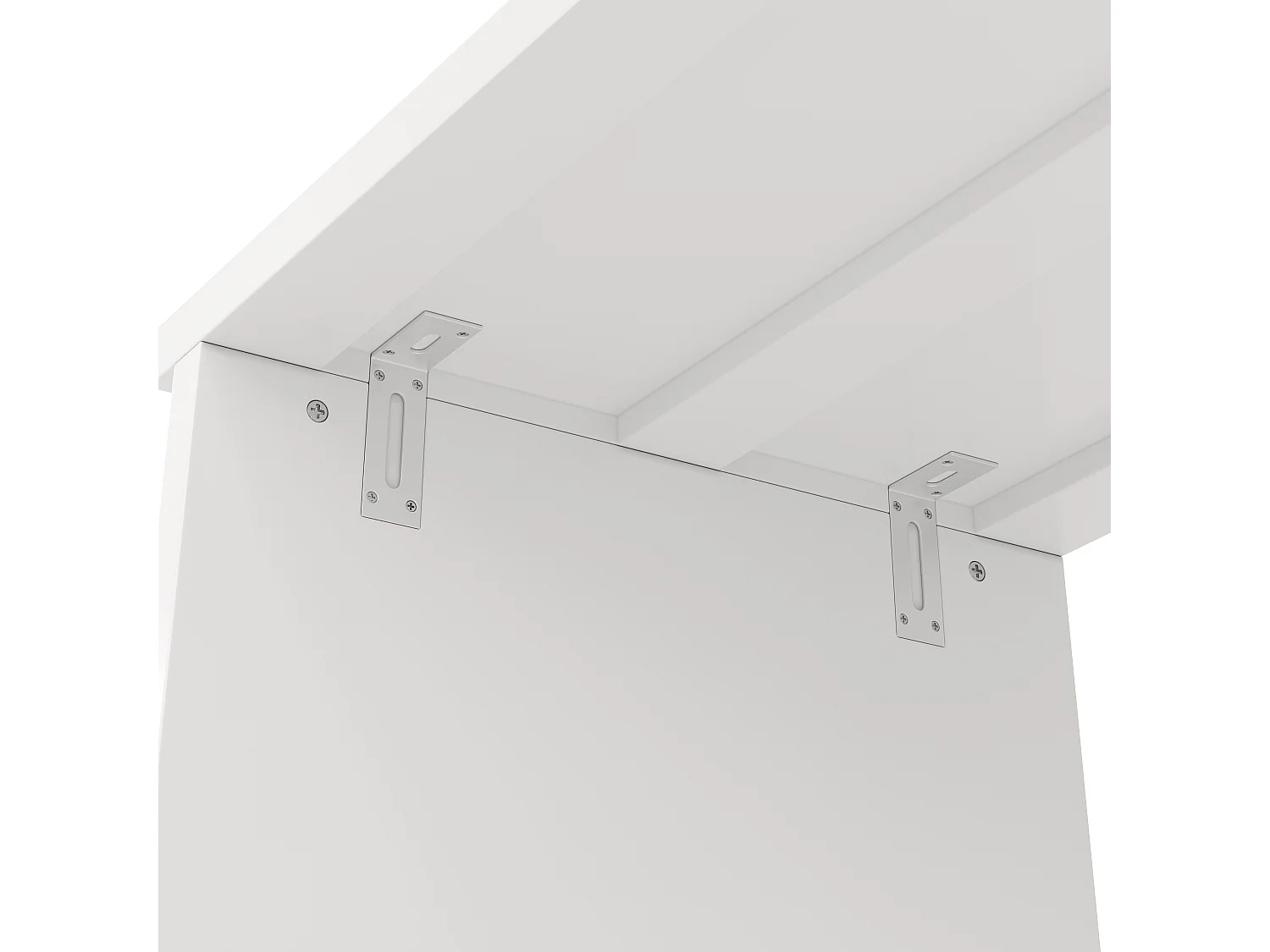 Moderner L-förmiger Eckschreibtisch – 120 x 50 x 78/130 x 35 cm – mit 2 Schubladen und Ablagefächern – MDF – weiß