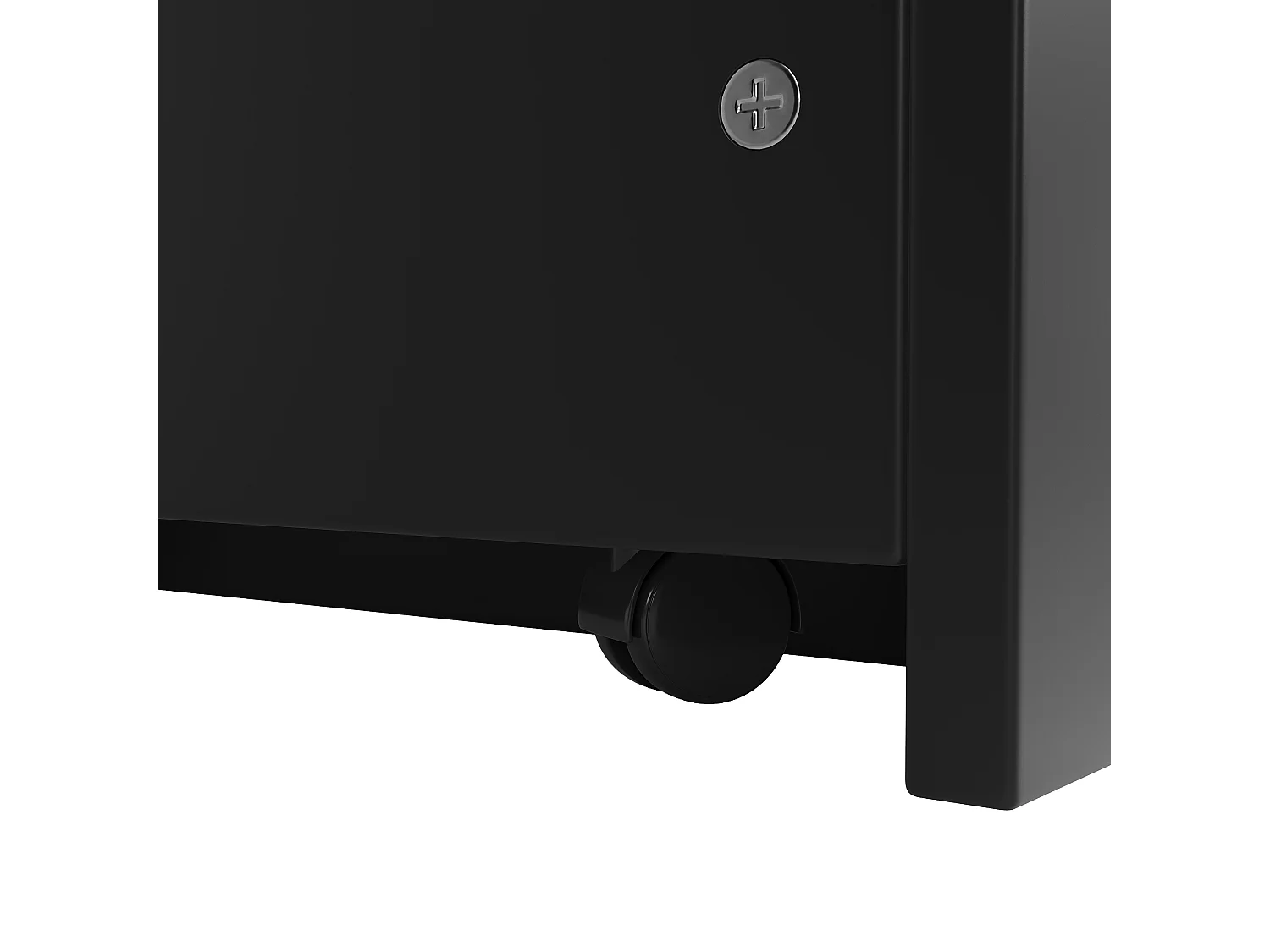 Ausziehbarer Bartisch mit Stauraum – 133–202 x 70 x 93,5 cm – mit 2 Schubladen und 2 Fächern – MDF – schwarz