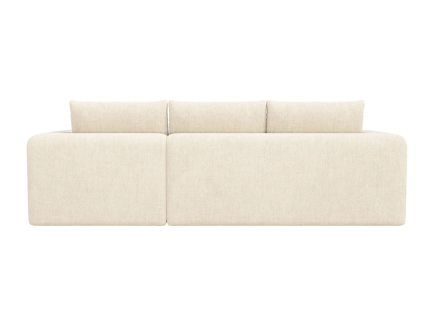 Sofá modular sem estrutura - 244,5 x 136 x 79 cm - combinações livres - não requer montagem - veludo - bege