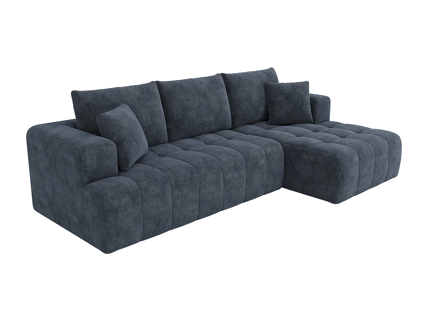 Divano modulare senza struttura - 244,5 x 136 x 79 cm - combinazioni libere - nessun montaggio richiesto - velluto - blu