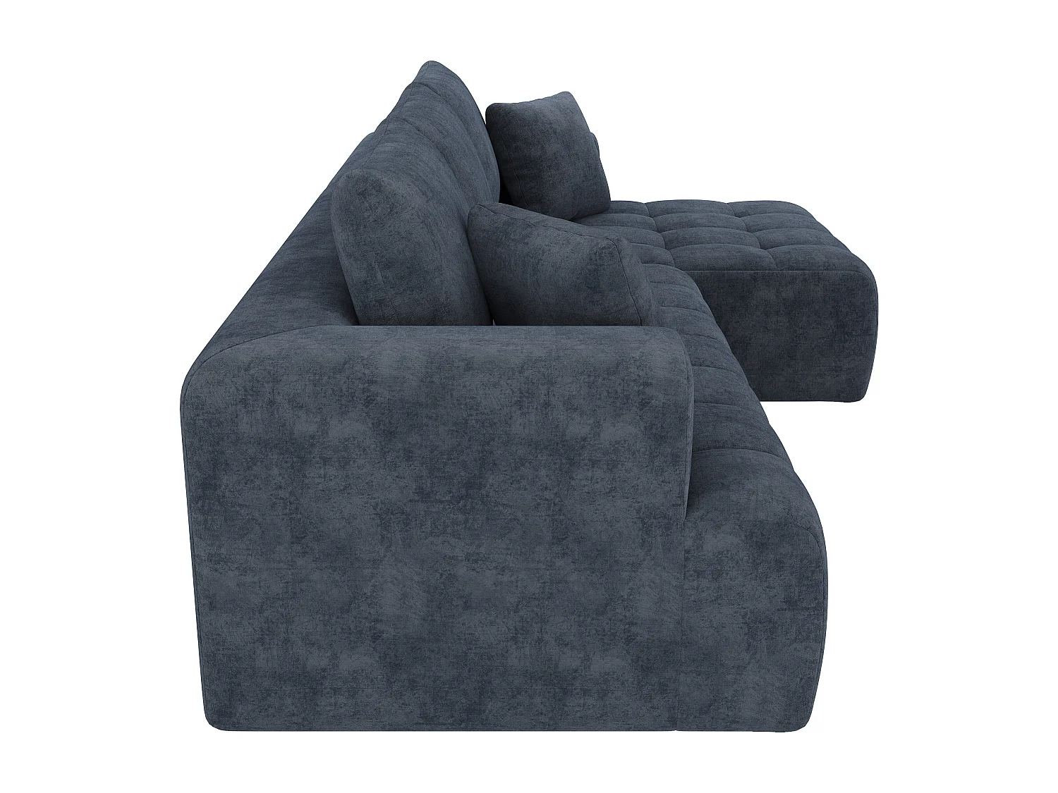 Divano modulare senza struttura - 244,5 x 136 x 79 cm - combinazioni libere - nessun montaggio richiesto - velluto - blu