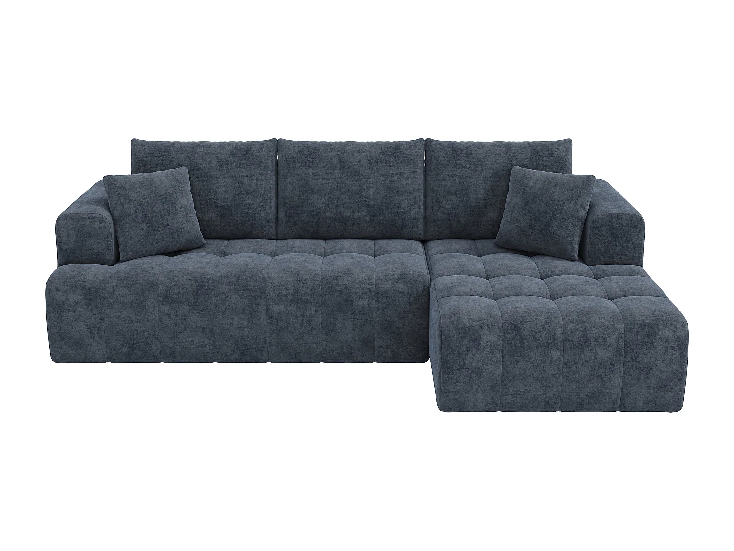 Divano modulare senza struttura - 244,5 x 136 x 79 cm - combinazioni libere - nessun montaggio richiesto - velluto - blu