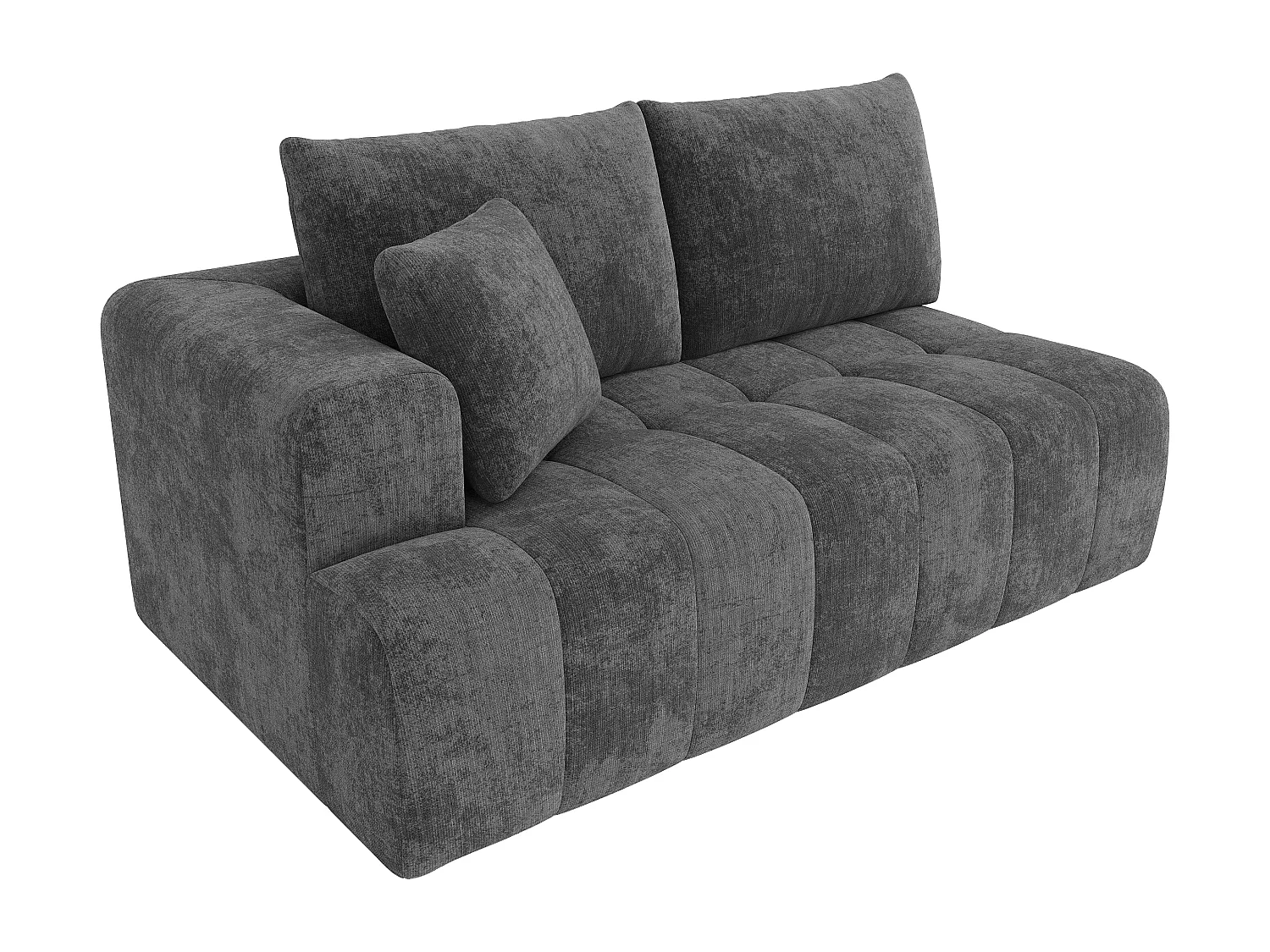 Sofá modular sem estrutura - 244,5 x 136 x 79 cm - combinações livres - não requer montagem - veludo - cinza