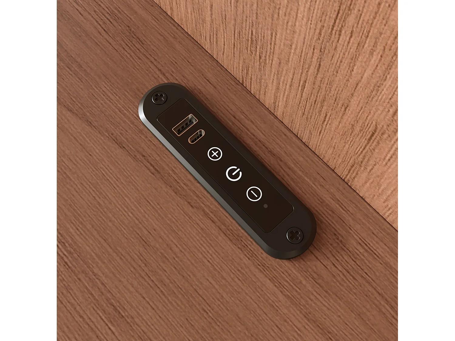 Letto matrimoniale con contenitore - 180 x 200 cm - con porte USB e Type-C + lampada da lettura + 2 comodini - MDF - marrone