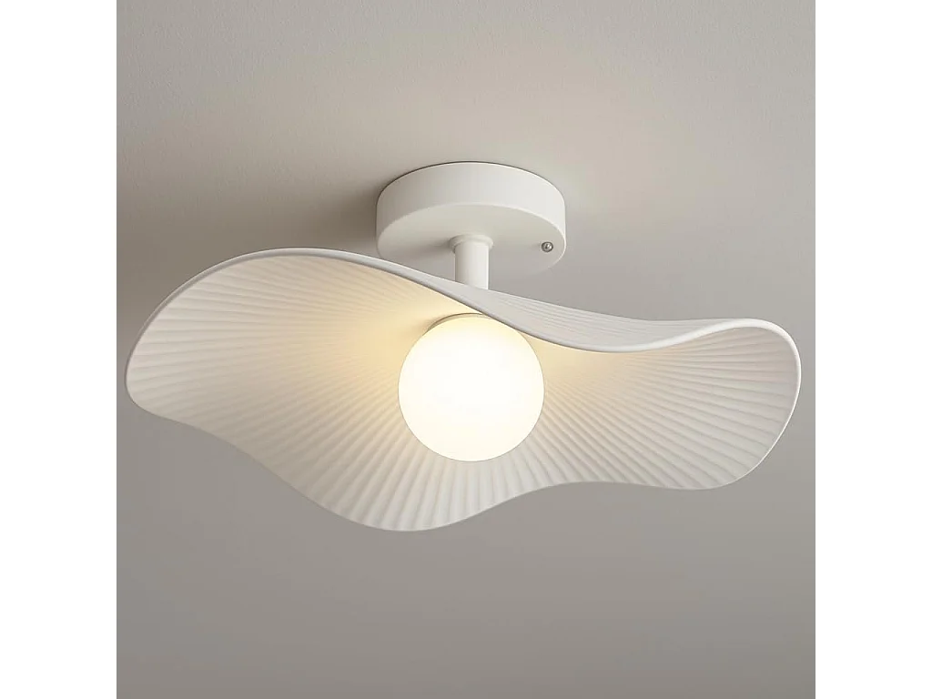Plafonnier Moderne Design Blanc 50 x 24 cm – Luminaire Plafond LED Minimaliste – Style Contemporain pour Salon, Chambre, Cuisine ou Bureau [Classe énergétique A]