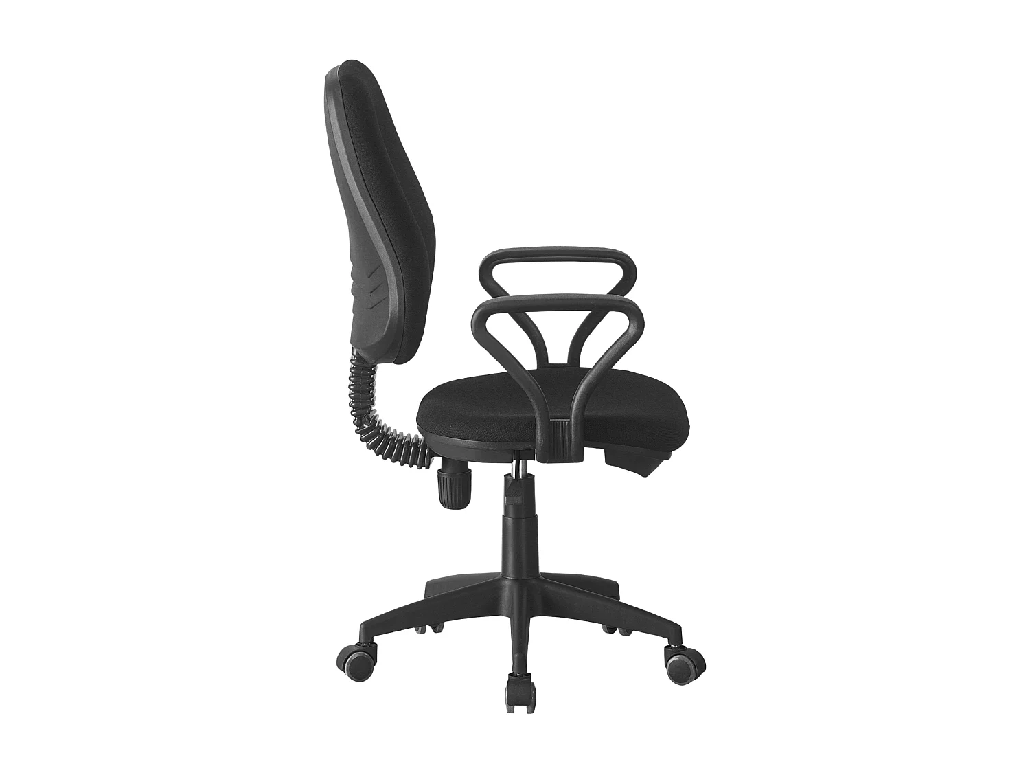 Cadeira de escritório Coco com apoios de braços na cor preta, 101x58x60 cm