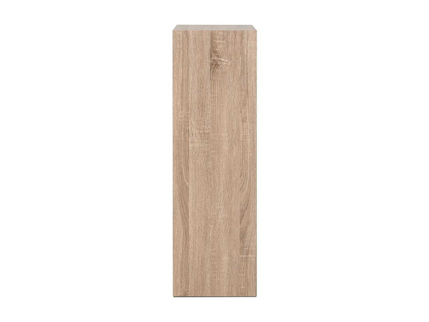 Estante April com 3 gavetas, revestida em tecido, carvalho Sonoma, bege, 89x89x28 cm