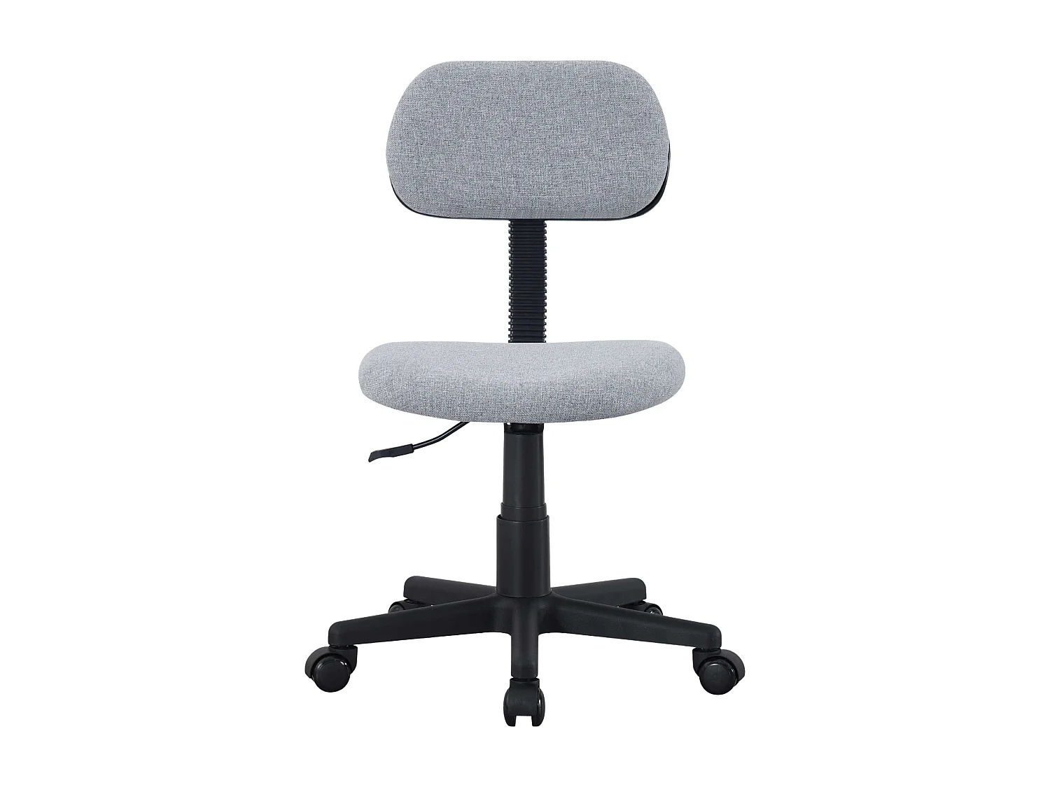 Cadeira de escritório giratória Lucky Studio, cinza, altura ajustável de 75 a 87 cm